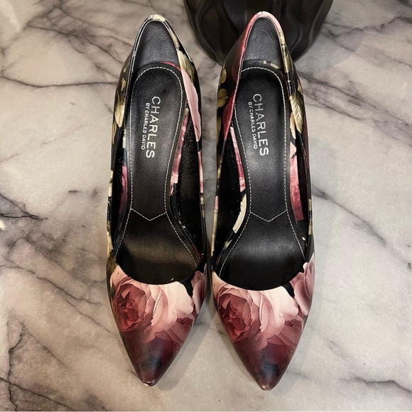 Charles by Charles David Floral Stiletto Pumps 7.5 - Picture 5 of 10